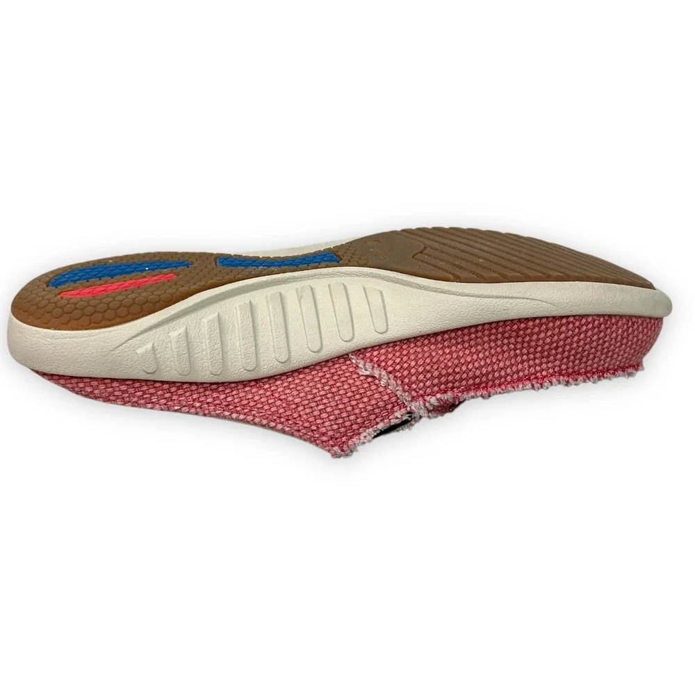 Spenco Siesta Canvas Slide Mules Womens 7 Pink Orthotic Cork ‎ Beach Festival